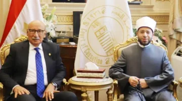 وزير الأوقاف يبارك لرئيس محكمة النقض بمناسبة استلامه المنصب الجديد