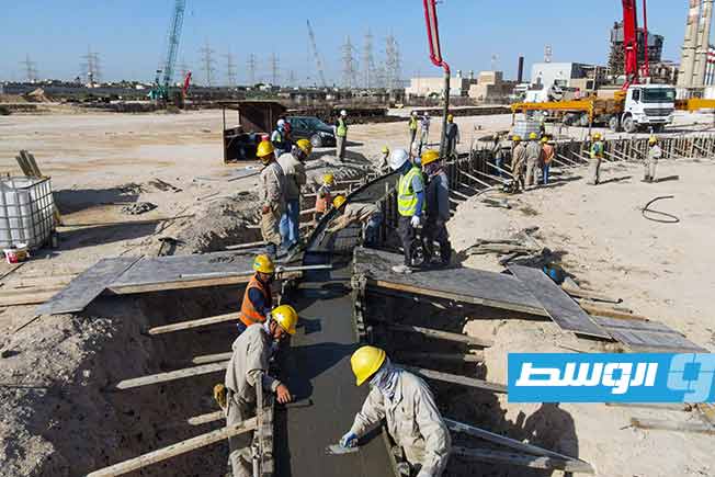 الأعمال المدنية لتنفيذ مشروع محطة كهرباء غرب طرابلس البخارية. (الشركة العامة للكهرباء)