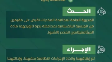 القبض على مقيمين في محافظة بحرة بتهمة ترويج مادة الشبو المخدر