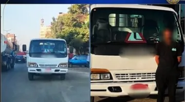 اعتقال سائق شاحنة كان يقود عكس السير في منطقة غمرة بالقاهرة