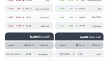 مؤشر سوق الأسهم السعودي يسجل انخفاضًا عند مستوى 11213.59 نقطة