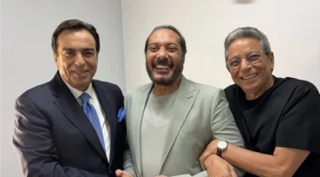 لحظات عفوية بين محمود سعد وجورج قرداحي وعلي الحجار في برنامج “سولد أوت أرابيا” (صور)