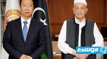 عقيلة صالح يجتمع مع القائم بأعمال السفارة الصينية في ليبيا