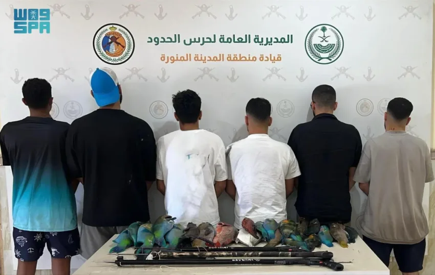 حرس الحدود في المدينة المنورة يقبض على 6 مواطنين خالفوا قوانين الأمن والسلامة للأنشطة البحرية. حرس الحدود في المدينة المنورة يقبض على 6 مواطنين خالفوا قوانين الأمن والسلامة للأنشطة البحرية.