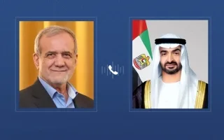 رئيس الدولة والرئيس الإيراني يتبادلان الحديث عبر الهاتف حول العلاقات الثنائية والتطورات في المنطقة
