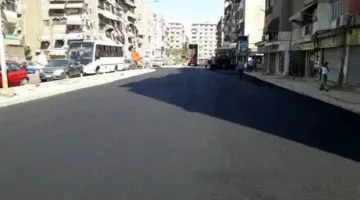 استمرار جهود تحسين وتحديث شارع المعتصم بالله في بورفؤاد