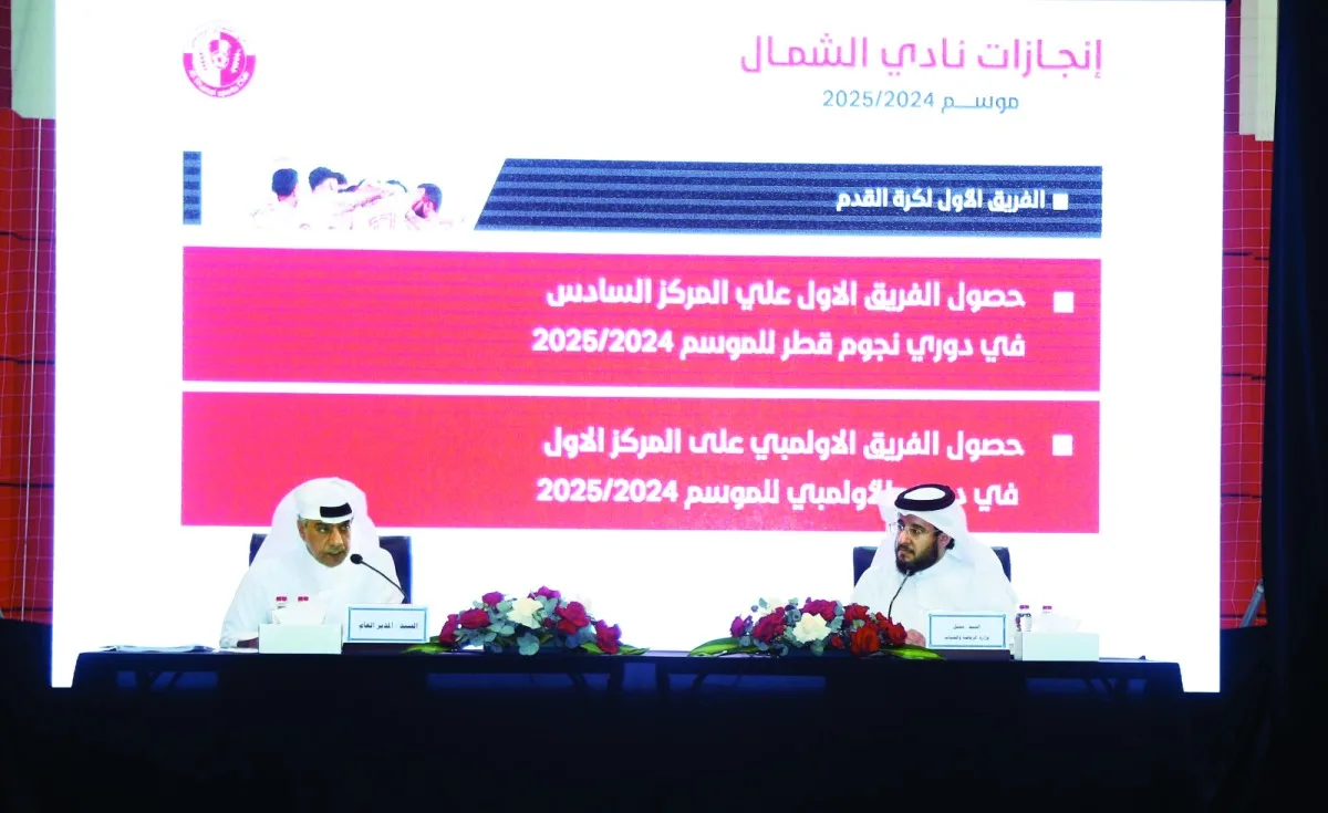 شكر الجمعية العمومية في الشمال على إنجازات كرة القدم والرياضات الأخرى. شكر الجمعية العمومية في الشمال على إنجازات كرة القدم والرياضات الأخرى.