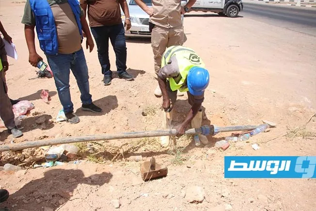 إزالة التعديات على نظام توزيع المياه بين سوكنة وودان