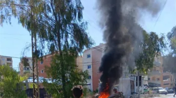 مراسل الجديد: قافلة إسرائيلية تعرضت لهجوم بصاروخ موجه في طريق تول – الكفور (فيديو)