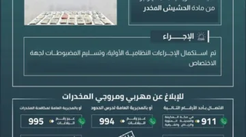 قوات حرس الحدود في جازان ت intercept تهريب 34 كيلوغرامًا من مادة الحشيش المخدرة