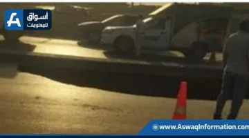 انهيار أرضي على محور الأوتوستراد يؤدي إلى ازدحام مروري للسيارات