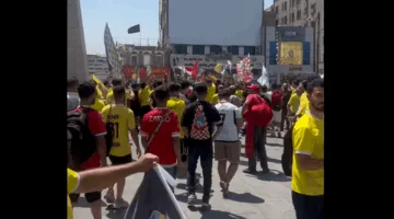 كأس العراق: جماهير زاخو ودهوك تخلق أجواء حماسية في ساحة التحرير قبل مباراة النهائي (فيديو)