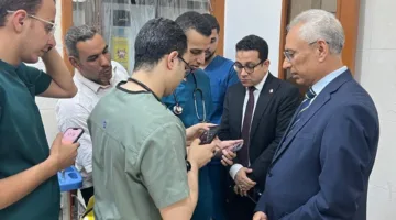 رئيس جامعة المنيا يقوم بزيارة غير مرتبة لمستشفى القلب والصدر الجامعي