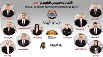 مرشحون حزب الجبهة الوطنية في القائمة الوطنية لانتخابات مجلس الشيوخ 2025