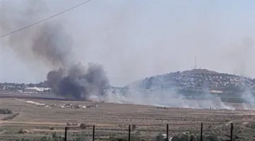 حريق في سهل مرجعيون عقب إطلاق الجيش “الإسرائيلي” نيرانًا خلال عملية تفتيش