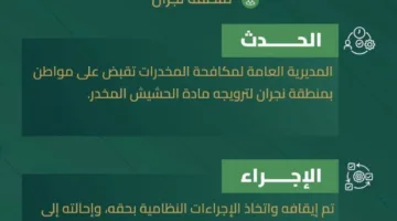القبض على شخص في نجران بتهمة ترويج مخدر الحشيش