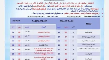 تحذير من الأرصاد: رياح محملة بالرمال تؤثر على بعض المناطق اليوم السبت 19 يوليو 2025