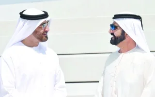 رئيس الدولة ومحمد بن راشد: نؤكد التزامنا بحماية الوطن ومواصلة التنمية.