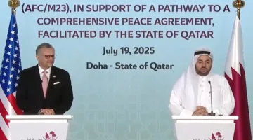 د. محمد الخليفي يعلن عن توقيع اتفاق مبادئ بين حكومة الكونغو وحركة 23 مارس في الدوحة