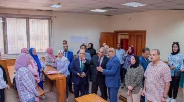 صور: رئيس جامعة طنطا يزور لجان اختبارات قدرات كلية علوم الرياضة