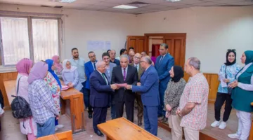 رئيس جامعة طنطا يزور لجان امتحانات القدرات في كلية علوم الرياضة