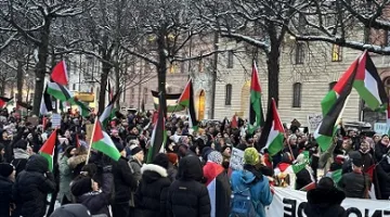 تظاهرات غاضبة في السويد احتجاجاً على انتهاكات إسرائيل في غزة