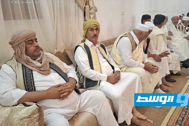 جانب من ملتقى «الفعاليات الليبية في بني وليد» بدعوة من المجلس الاجتماعي لقبائل ورفلة، السبت 19 يوليو 2025 (فيسبوك)