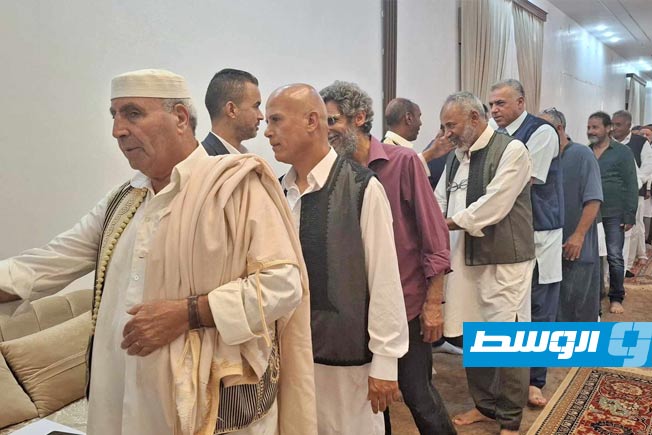 جانب من ملتقى «الفعاليات الليبية في بني وليد» بدعوة من المجلس الاجتماعي لقبائل ورفلة، السبت 19 يوليو 2025 (فيسبوك)