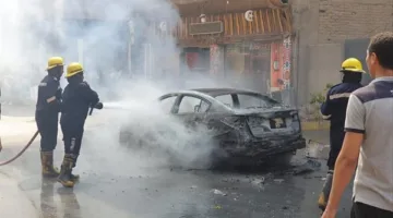 إخماد حريق في سيارة خاصة بالمعادي دون تسجيل إصابات