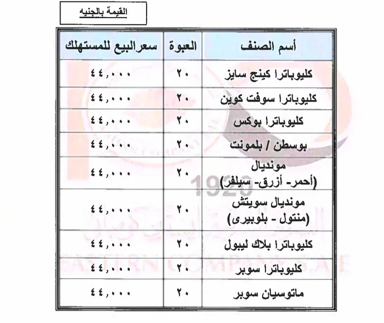 رسمياً.. أسعار السجائر الجديدة بعد الزيادة المقررة