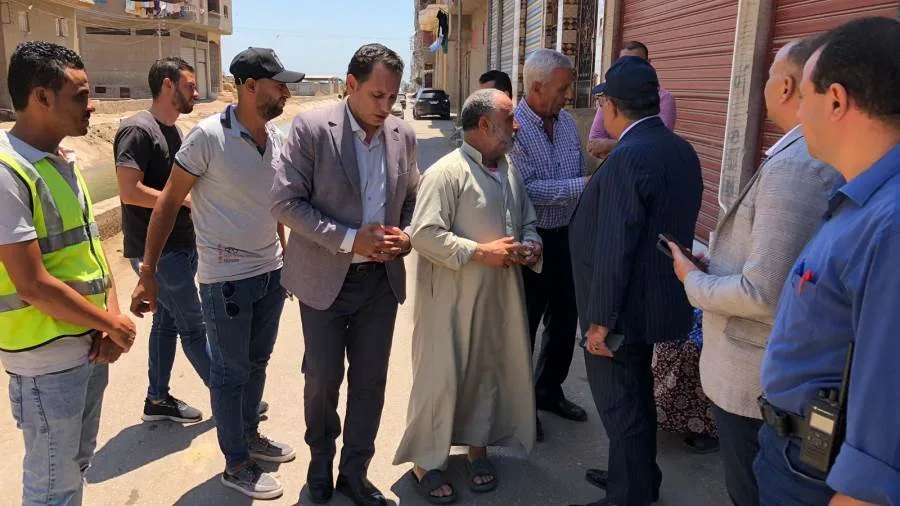 محافظ الدقهلية يراقب تنفيذ مشروع توصيل المياه للبر الشرقي في نبروه