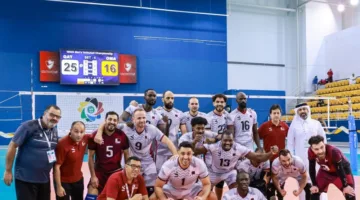 المنتخب القطري للكرة الطائرة يحقق التأهل إلى المرحلة الثانية من بطولة غرب آسيا
