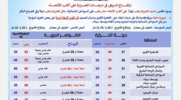 «الأرصاد» تعلن توقعات الطقس ليوم الإثنين 21 يوليو 2025 | تقرير بدرجات الحرارة