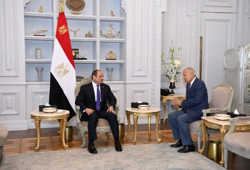 السيسي وأبوالغيط يتناولان آخر تطورات الأزمات والقضايا العربية