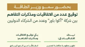 المملكة تعزز تعاونها الدولي في تصدير الطاقة المتجددة والهيدروجين الأخضر إلى أوروبا.