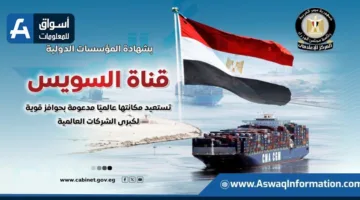 مجلس الوزراء: قناة السويس تسترجع موقعها الدولي بفضل حوافز للشركات الكبرى
