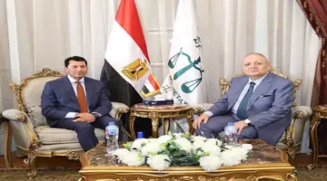 المستشار أسامة شلبي يرحب بوزير الشباب والرياضة لتهنئته بتوليه رئاسة مج