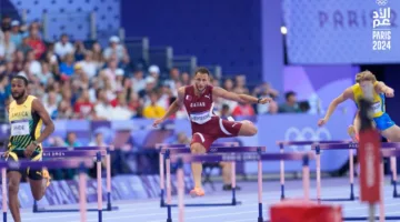 عداء المنتخب القطري باسم حميدة يحقق المركز الأول في سباق 400 متر حواجز بملتقى مدريد الدولي لألعاب القوى