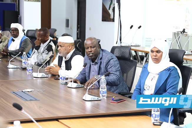 جانب من لقاء نائبة الممثلة الخاصة للأمين العام للأمم المتحدة في ليبيا ستيفاني خوري مع وفد من مدينة تاورغاء، الإثنين 21 يوليو 2025 (صفحة البعثة الأممية)