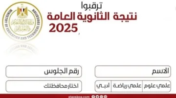 رسميًا: نتائج الثانوية العامة 2025 تعلن اليوم الثلاثاء مع أسماء الأوائل.. رابط الاستعلام والخطوات المتبعة
