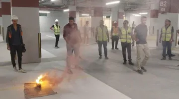 الحماية المدنية تختبر أنظمة مكافحة الحرائق في المباني الإدارية بمنطقة الأعمال المركزية بالعاصمة