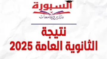 الآن… نتائج امتحانات الثانوية العامة 2025 باستخدام رقم الجلوس على موقع السبورة