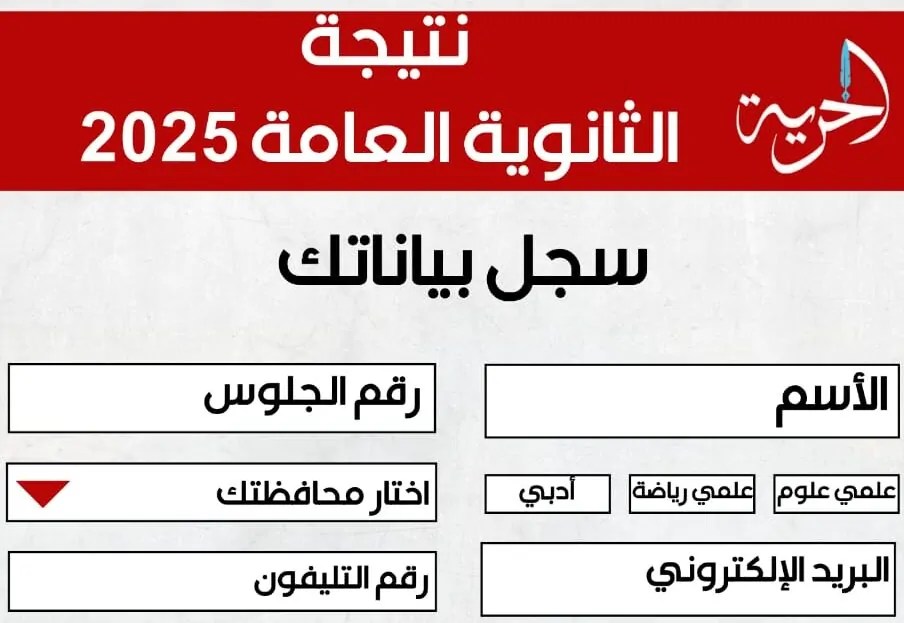 نتيجة الثانوية العامة الآن