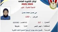 أوائل ثانوية عامة 2025: مي حسن تكشف عن سر نجاحها في المذاكرة المستمرة والدعم العائلي