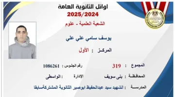 صور وأسماء المتفوقين في الثانوية العامة 2025