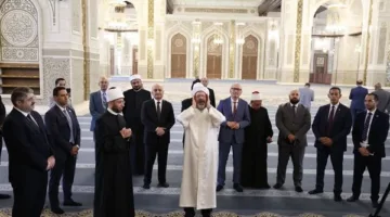 وزير تركي يؤذن من مسجد مصر الكبير: تقدير للرئيس السيسي على العاصمة الإدارية الجديدة
