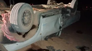 تعرض 10 عمال زراعيين لإصابات جراء انقلاب سيارة نقل في الصحراء النوبارية