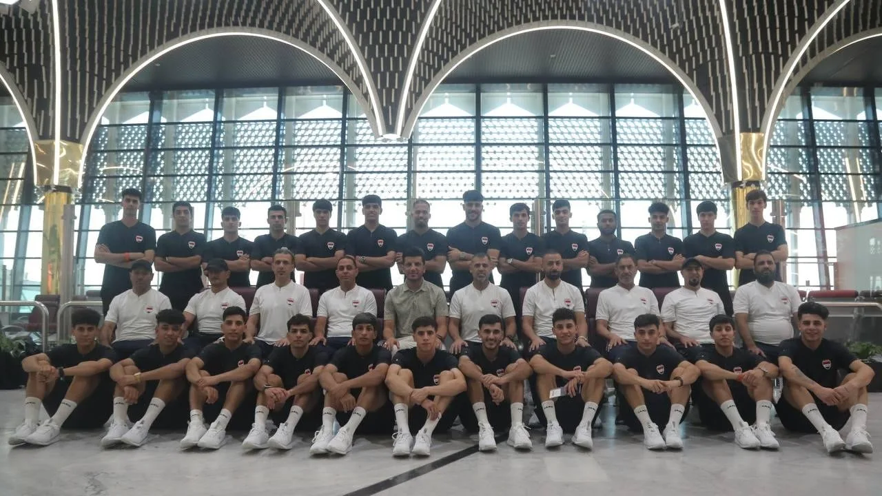 المنتخب الأولمبي العراقي يتوجه إلى تونس لبدء معسكر تدريبي. المنتخب الأولمبي العراقي يتوجه إلى تونس لبدء معسكر تدريبي.