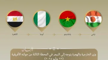 وزير الخارجية والهجرة يبدأ زيارته إلى النيجر كجزء من جولته في غرب إفريقيا