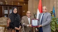 رئيس جامعة طنطا يلتقي برئيس نادي الهدف الرياضي لذوي الاحتياجات الخاصة في طنطا
